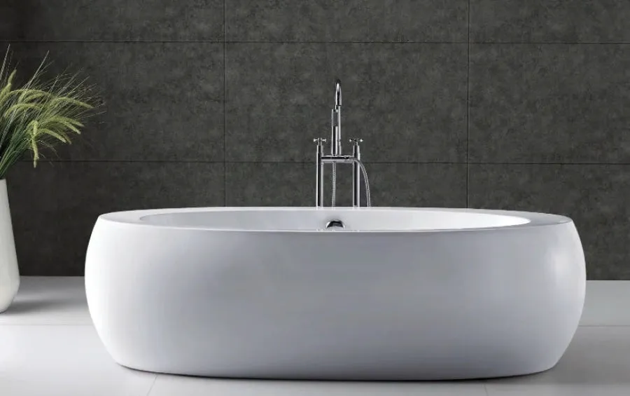 Broadway Aplauso 1920x1100x660mm Oval Acrylic Freestanding Spa Bathtub