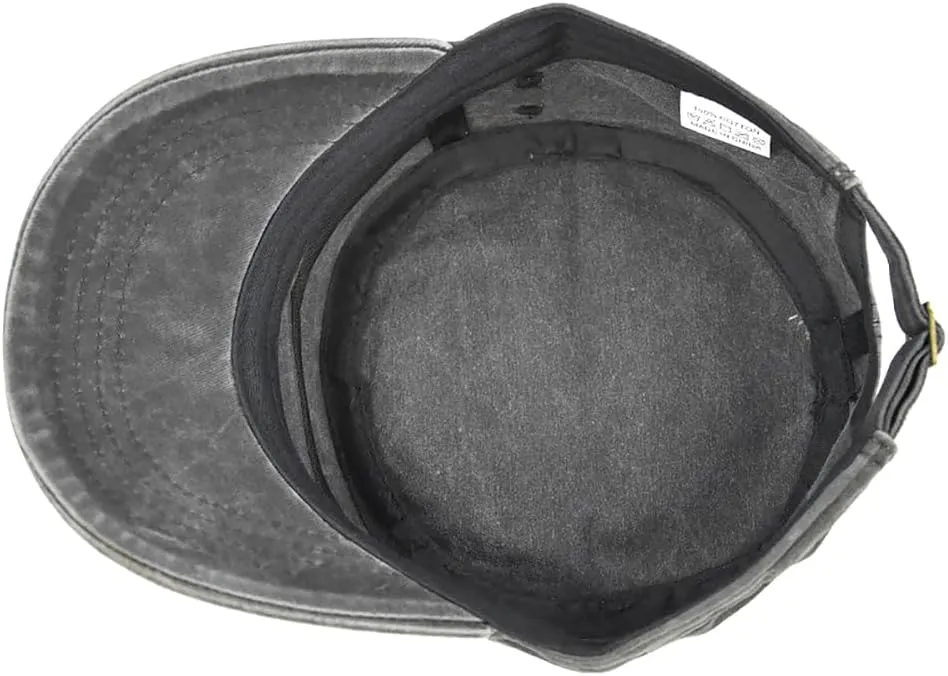 Cadet Army Military Flat Top Caps, Adjustable Tactical Beanie Baseball Hat for Men and Women