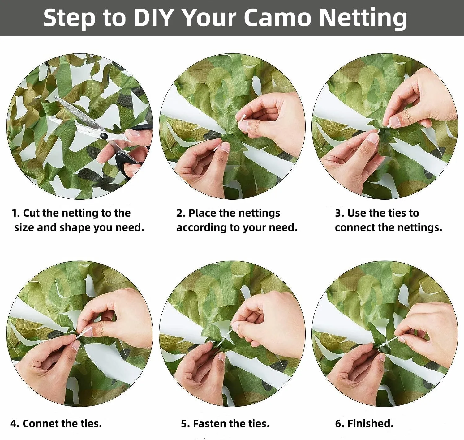 Camo Netting, Camouflage Netting Bulk Roll for Hunting Military Army Party Decoration Sunshade