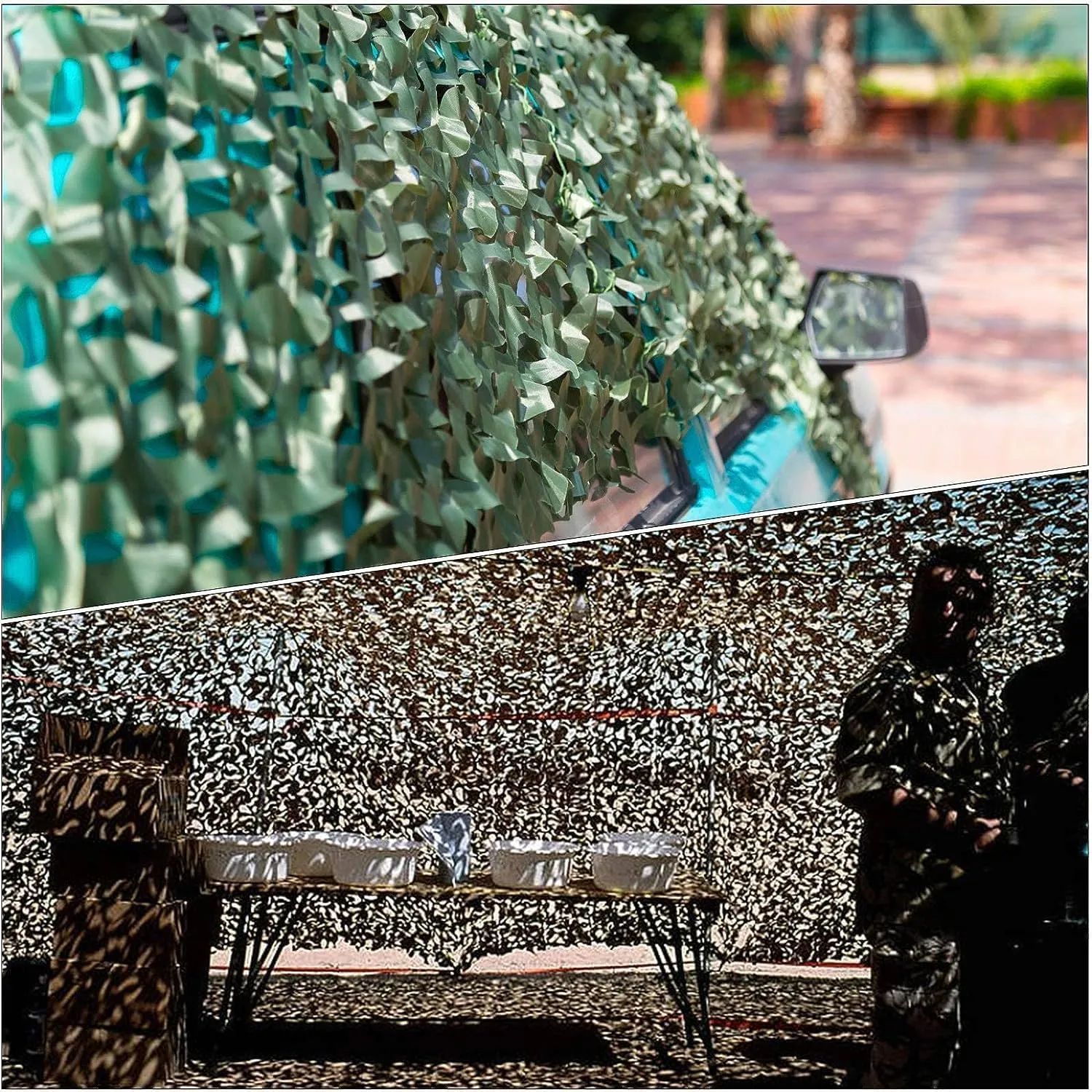Camo Netting, Camouflage Netting Bulk Roll for Hunting Military Army Party Decoration Sunshade