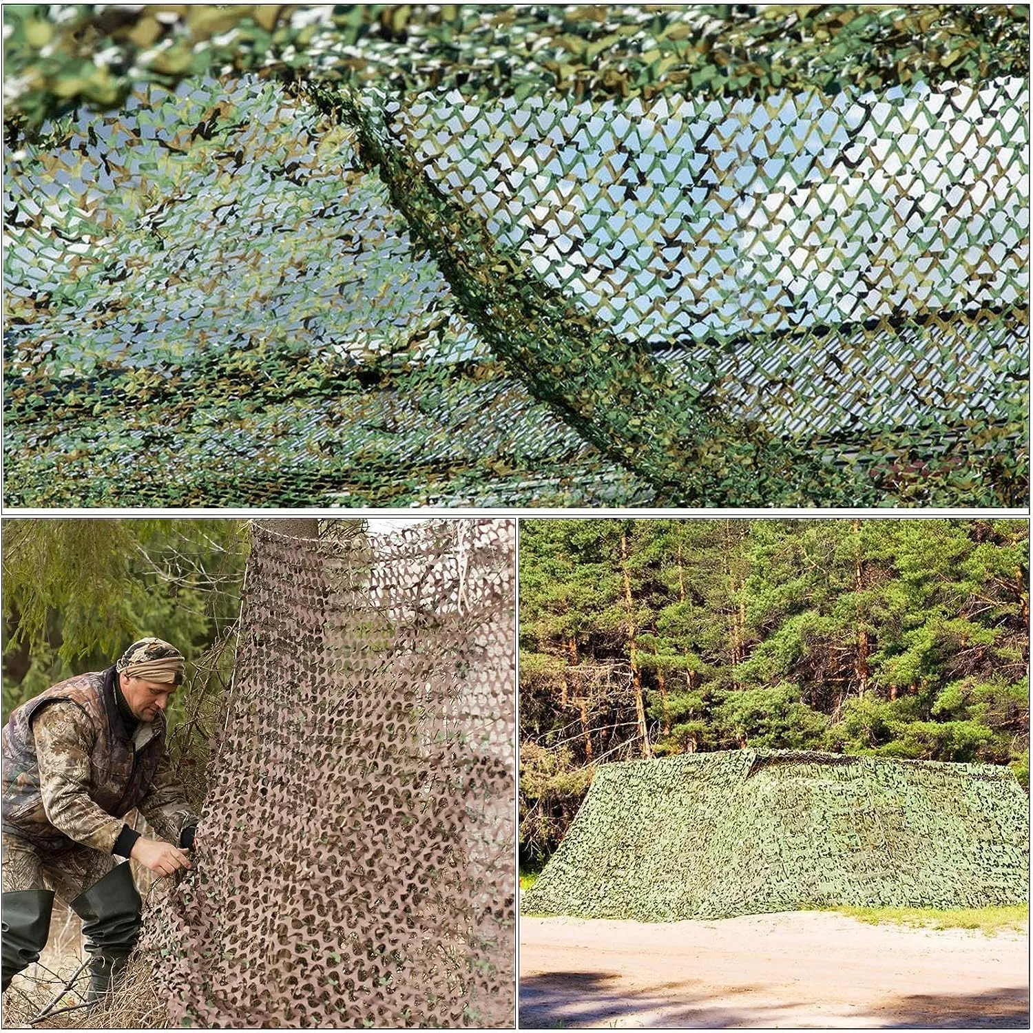 Camo Netting, Camouflage Netting Bulk Roll for Hunting Military Army Party Decoration Sunshade