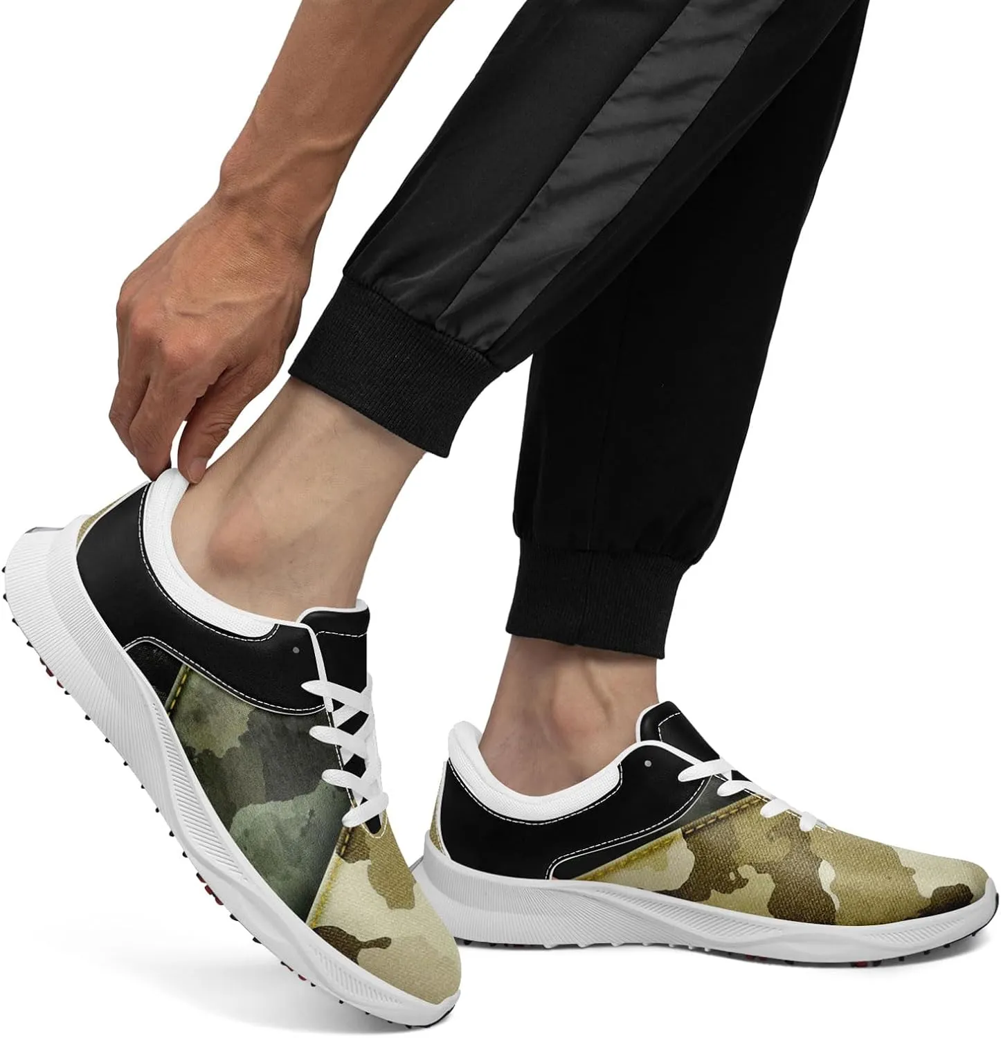 Camouflage Running Shoes Tennis Shoes Slip On Fashion Sneaker Breathable Lightweight Athletic Walking Shoes