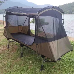 Camping Ground Tent Single Cot Tent Waterproof Portable Folding Easy to Set Up for Outdoors Traveling Fishing,4 Seasons