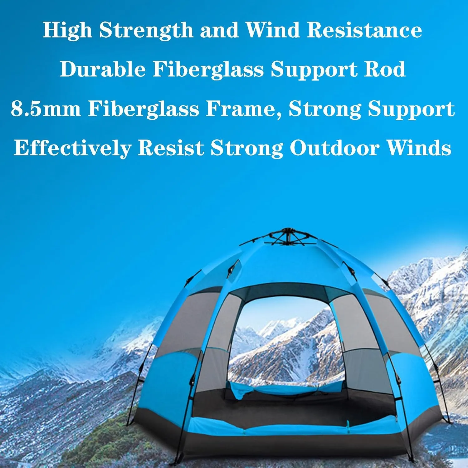 Camping Tent, 3/4 Person 5/8 Person Pop Up Tents for Camping Hiking Mountaineering Pop Up Tent Portable Instant Tent