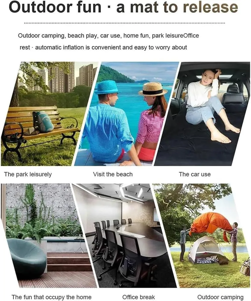 Car Air Beds for Hyundai Santa Fe/Grand Santa Fe TM/DM/CM/SM 2001-2023 2024 2025,Portable Multifunctiona Outdoor Travel nflatable Bed Camping Sleeping Gear Inflatable Accessories,E