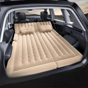 Car Air Mattress for Honda Jade 5seats 2013 2014 2015 2016 2017 2018 2019 2020,Flocking & PVC Thickened Double-Sided Portable Foldable Sleeping Pad Back Seat Trunk Inflatable Electric Pump Pillows