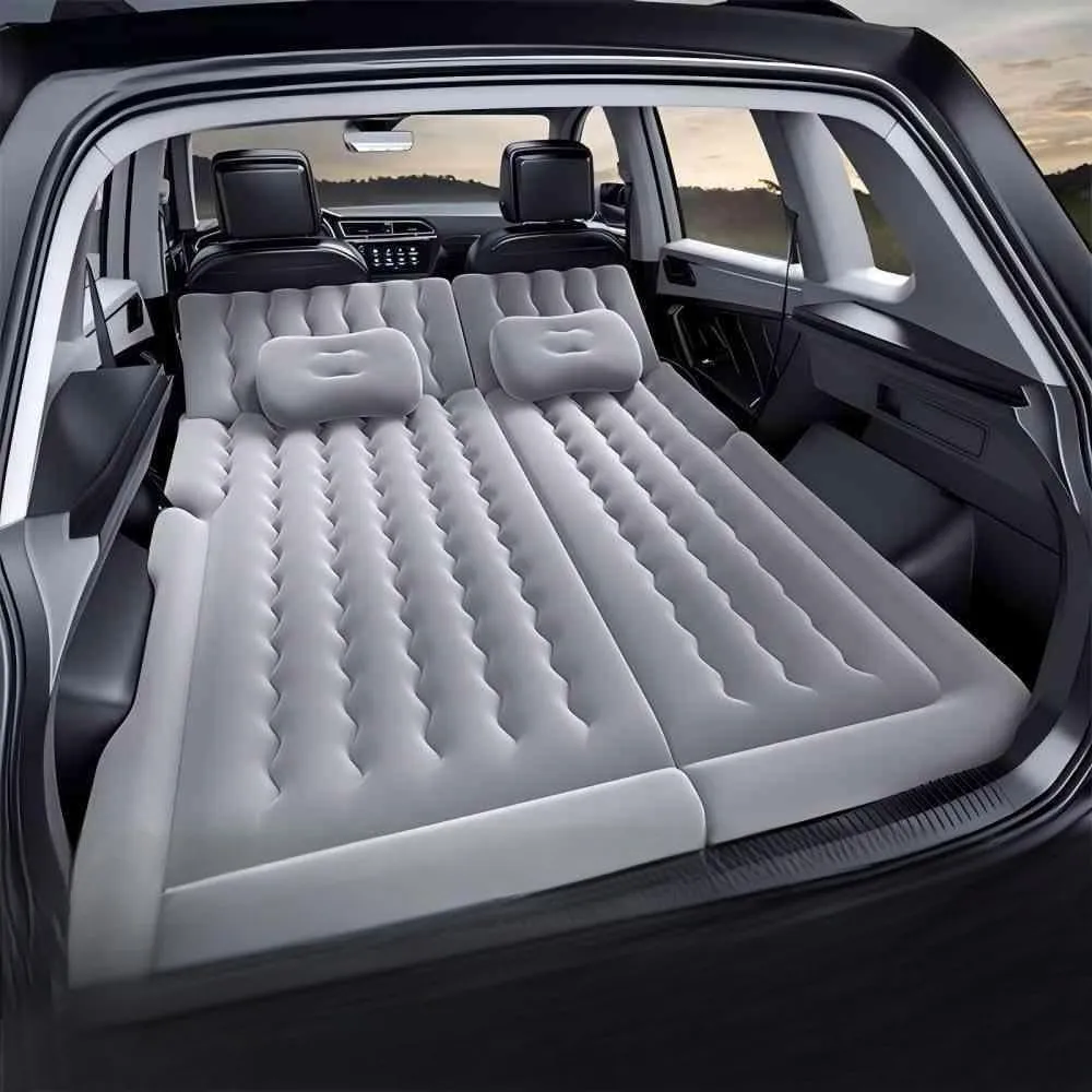 Car Air Mattress for Mitsubishi Outlander 2007 2008 2009 2010 2011 2012,Flocking & PVC Thickened Double-Sided Portable Foldable Sleeping Pad Back Seat Trunk Inflatable Electric Pump Pillows