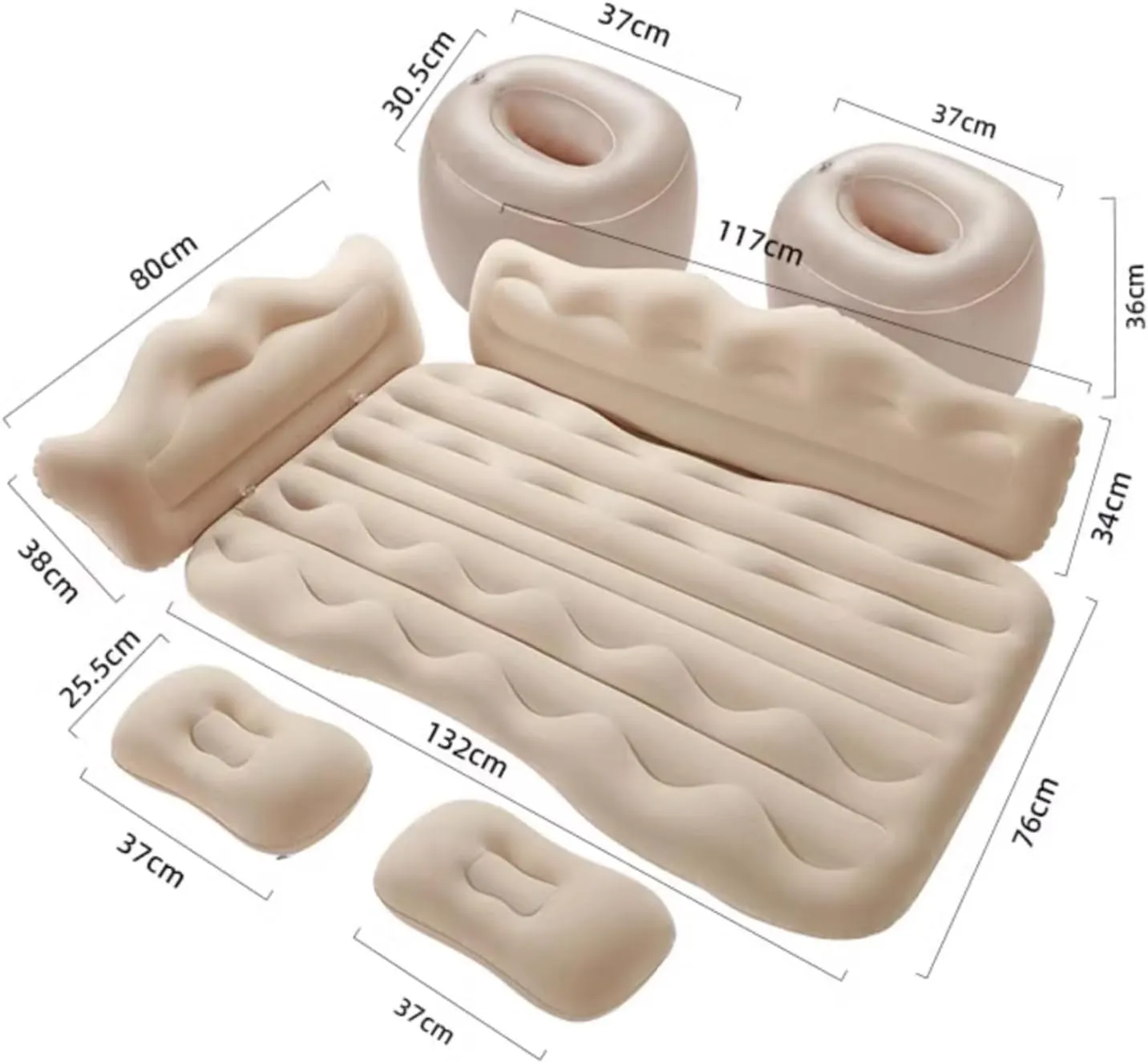 Car Air Mattress for Xpeng G6 2023 2024 Thickened Durable Car Camping Air Mattress Bed with Air Pump Inflatable Sleeping Mat,B
