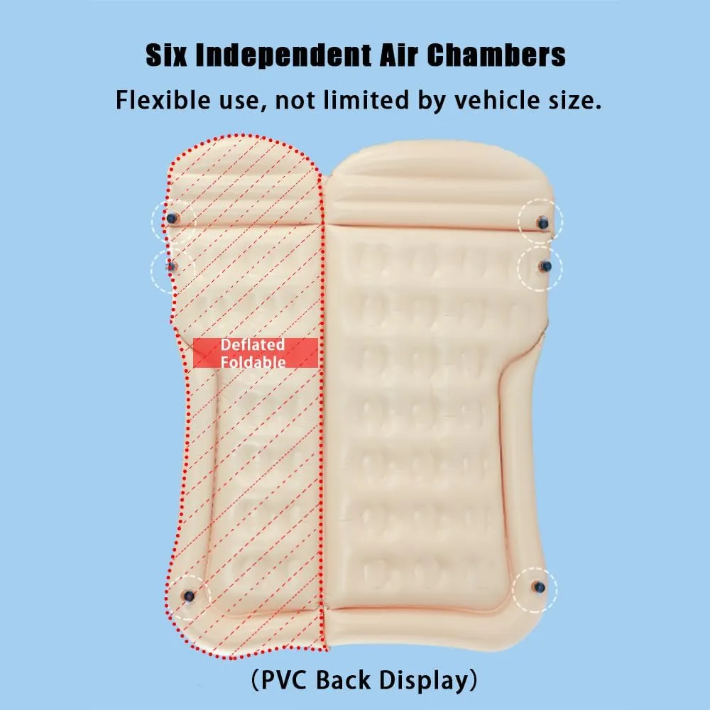 Car Inflatable Air Mattress for Jeep Compass I 2011 2012 2013 2014 2015 2016 Portable Boot Air Mattress Cushion Outdoor Travel Camping Sleeping Gear Accessories,Beige