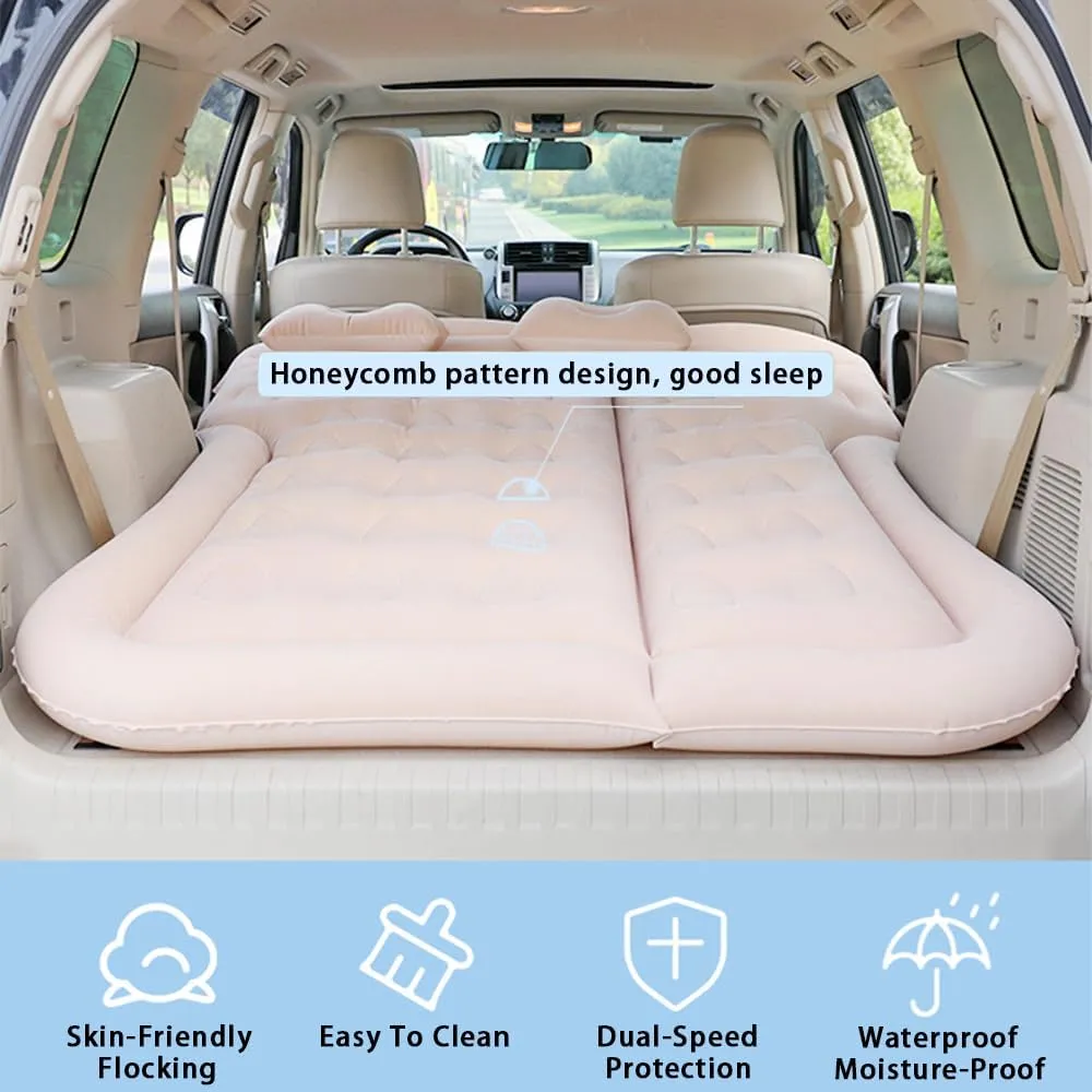 Car Inflatable Air Mattress for Jeep Compass I 2011 2012 2013 2014 2015 2016 Portable Boot Air Mattress Cushion Outdoor Travel Camping Sleeping Gear Accessories,Beige