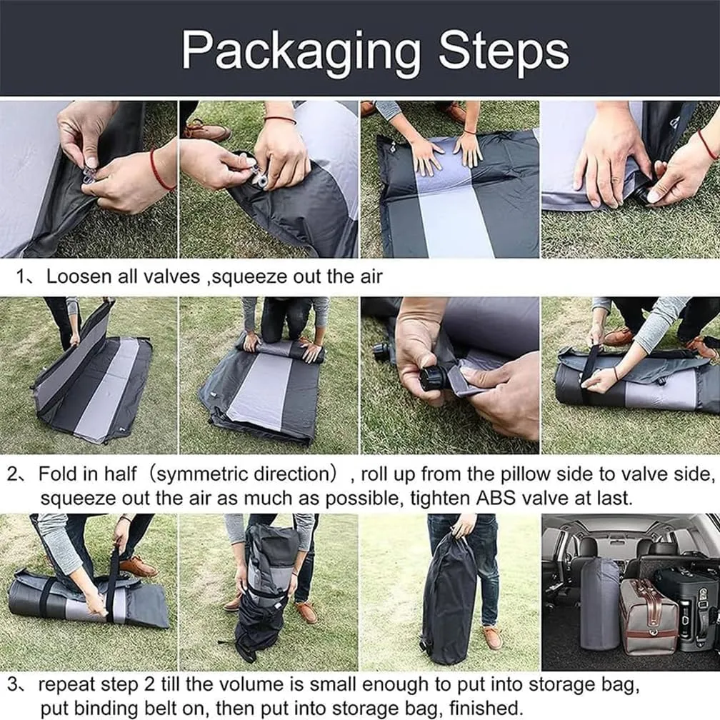 Car Inflatable Mattress, for Acura MDX 2022-2024 Outdoor Camping Travel Portable Sleeping Pad AdjustableWear Resistant, Auto Accessories,A-Black
