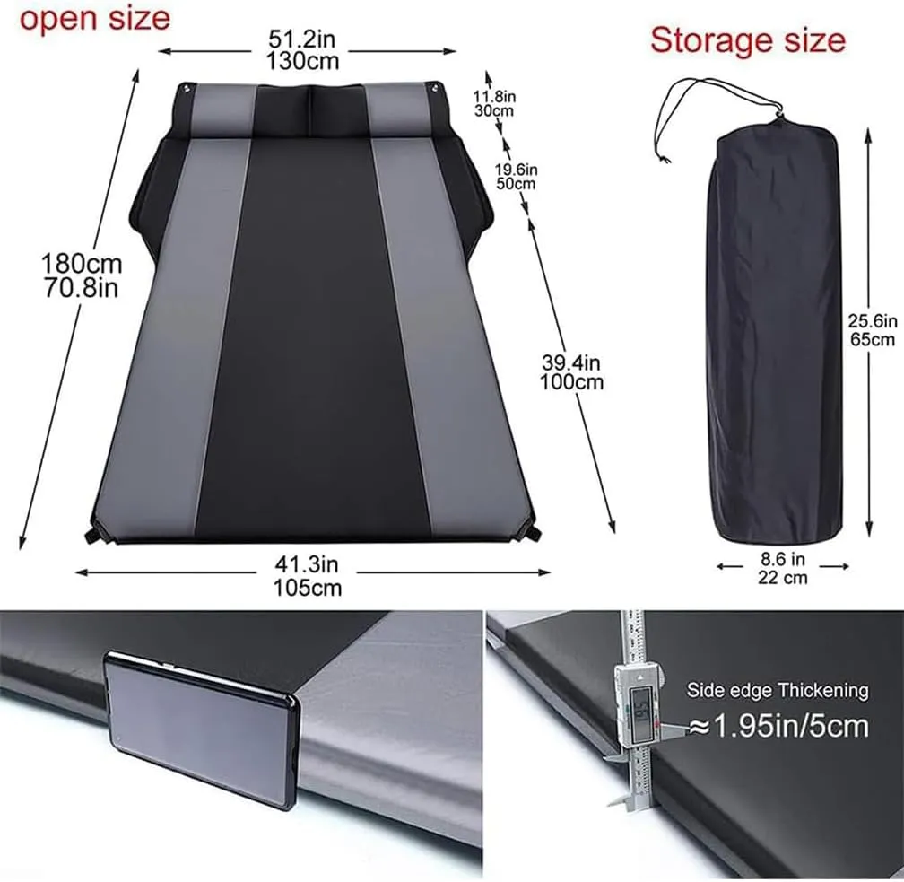 Car Inflatable Mattress, for Acura MDX 2022-2024 Outdoor Camping Travel Portable Sleeping Pad AdjustableWear Resistant, Auto Accessories,E-Orange