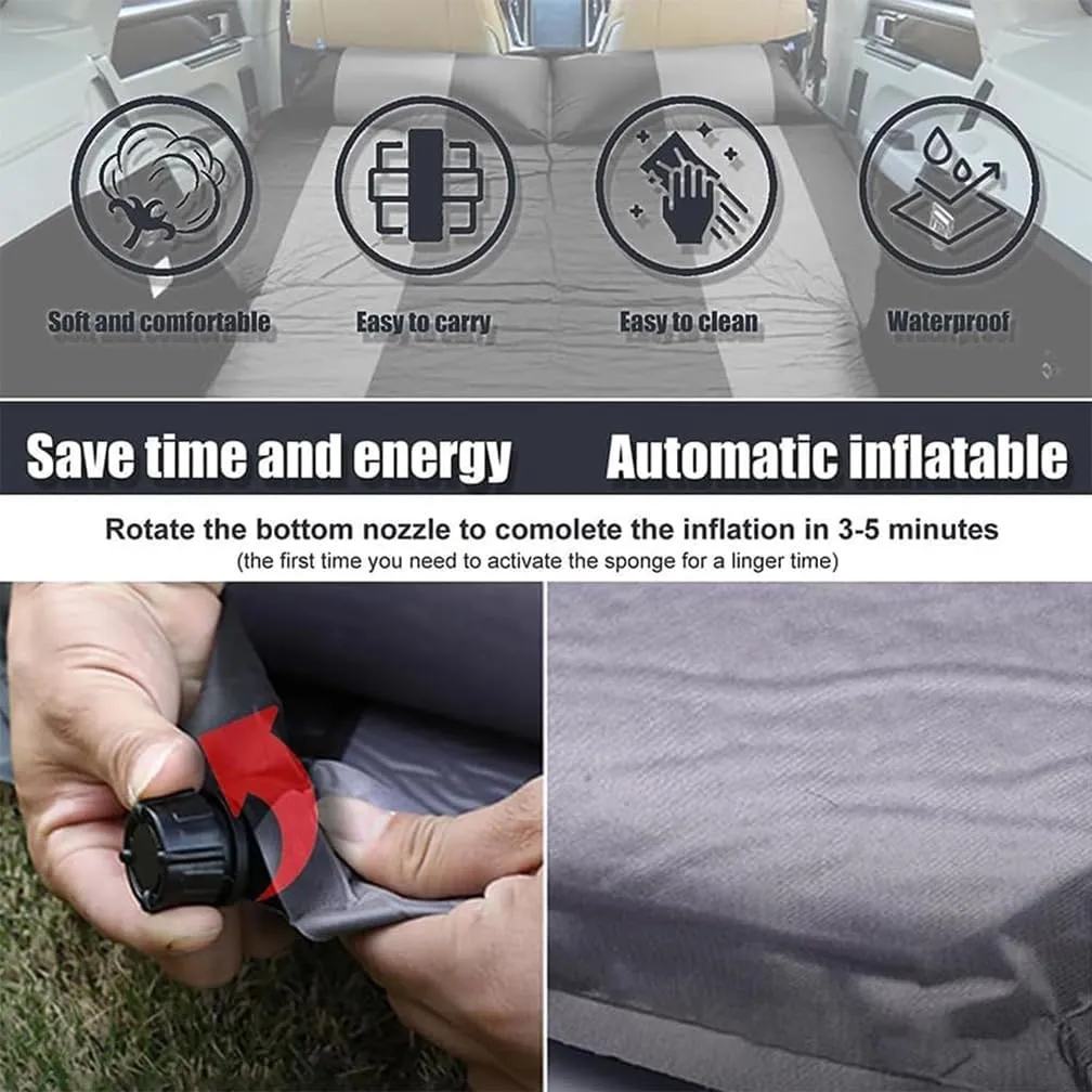 Car Inflatable Mattress, for Acura MDX 2022-2024 Outdoor Camping Travel Portable Sleeping Pad AdjustableWear Resistant, Auto Accessories,E-Orange