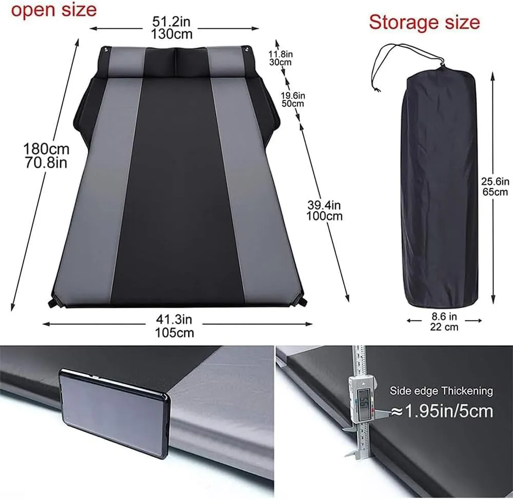 Car Inflatable Mattress for Subaru Forester 2014 2015 2016 2017 2018 Self Inflating Sleeping Pad Thickened Air Bed Cushion Camping Travel Mattress Multifunctional,Red