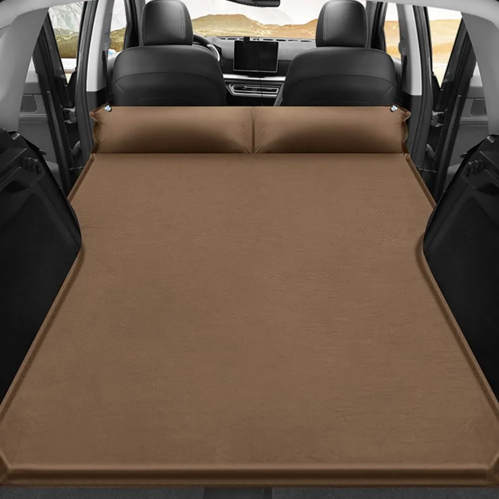 Car Inflatable Mattress for Toyota Corolla Cross XG10 Hybrid ZSG10 2022 2023 2024 Portable Air Sleeping Bed with Pillow Camping Travel Cot Inflatable Trunk Sleeping Pad,Brown