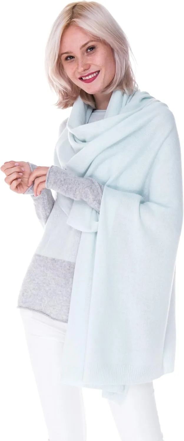 cashmere 4 U 100% Pure Cashmere Wrap Shawl- Extra Large Stole Scarf for Woman