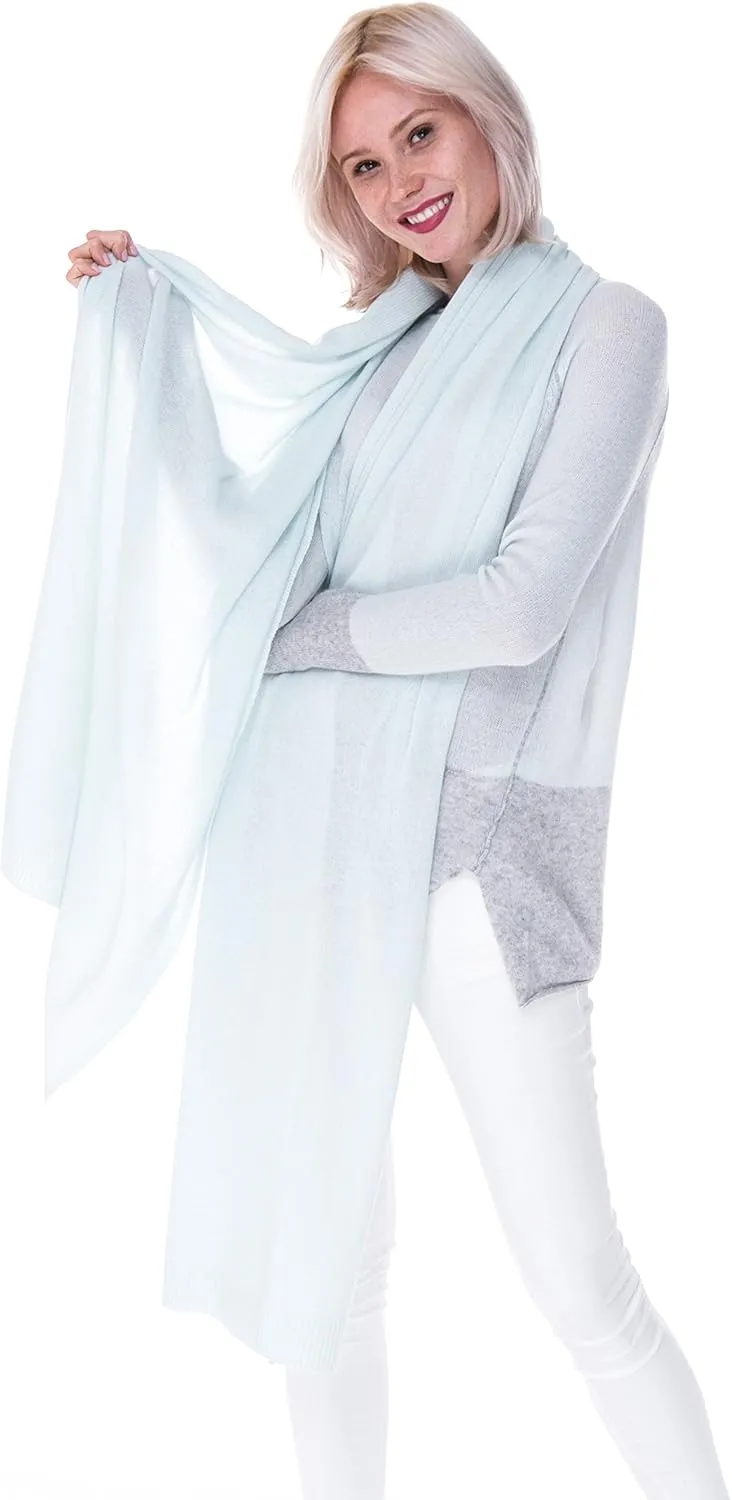 cashmere 4 U 100% Pure Cashmere Wrap Shawl- Extra Large Stole Scarf for Woman