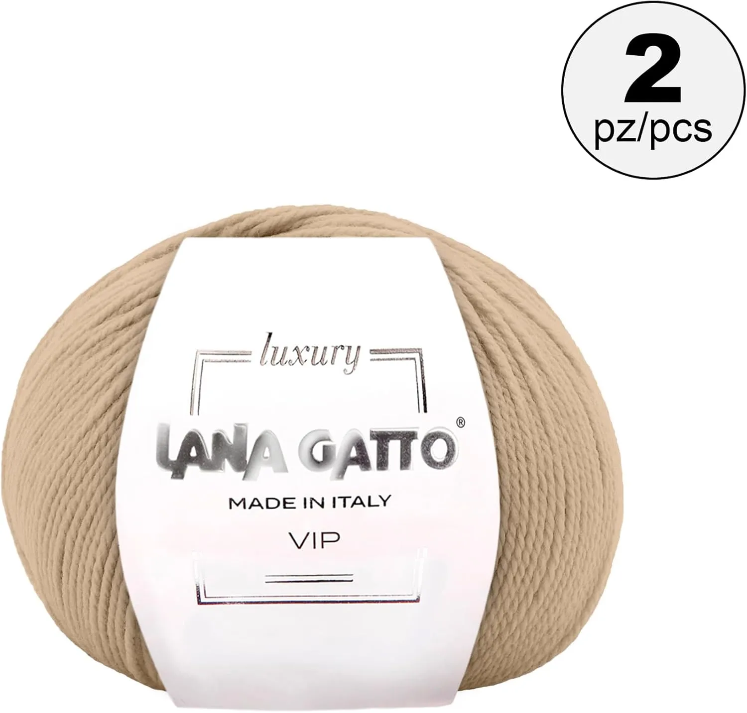 Cashmere and Extra-fine Merino Wool Luxurious Yarns for Hand Knitting and Crocheting, Made in Italy (Camel - 14618, 2)
