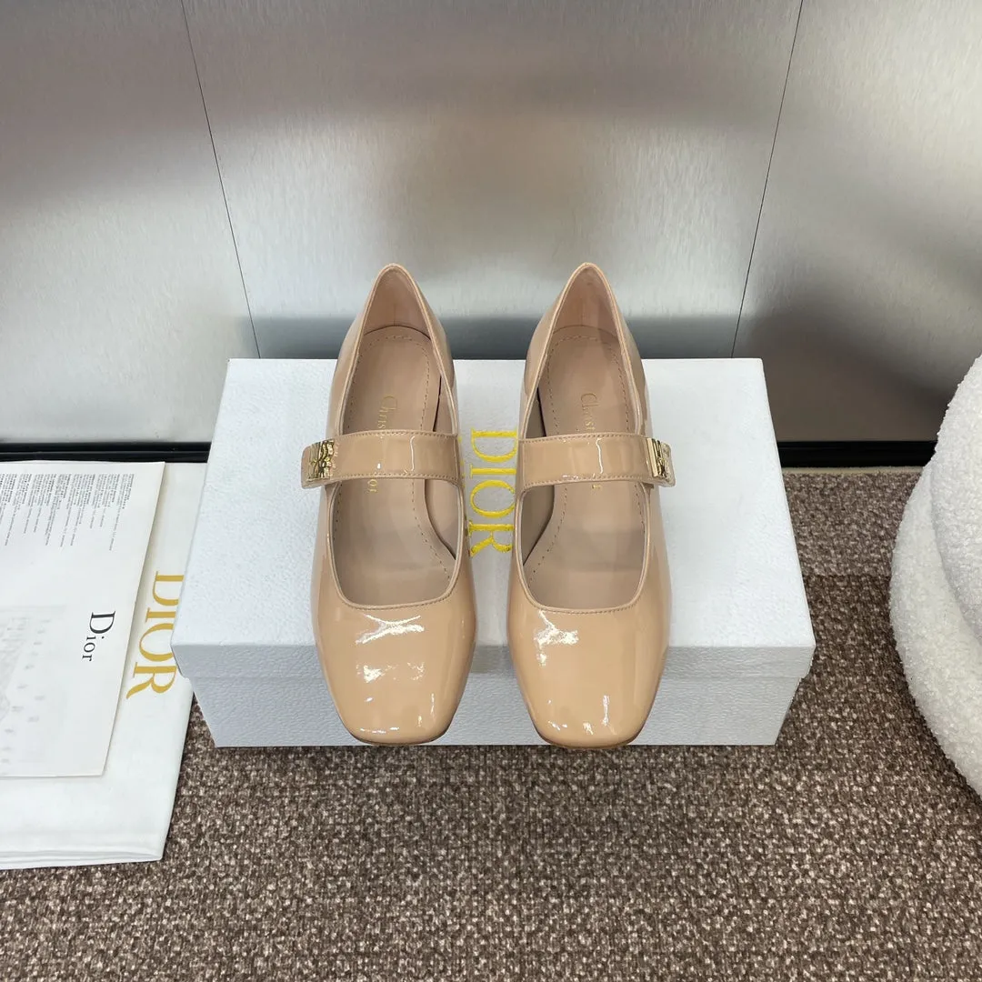 CD Miss Dior Pump 35mm Glossy Beige Lambskin