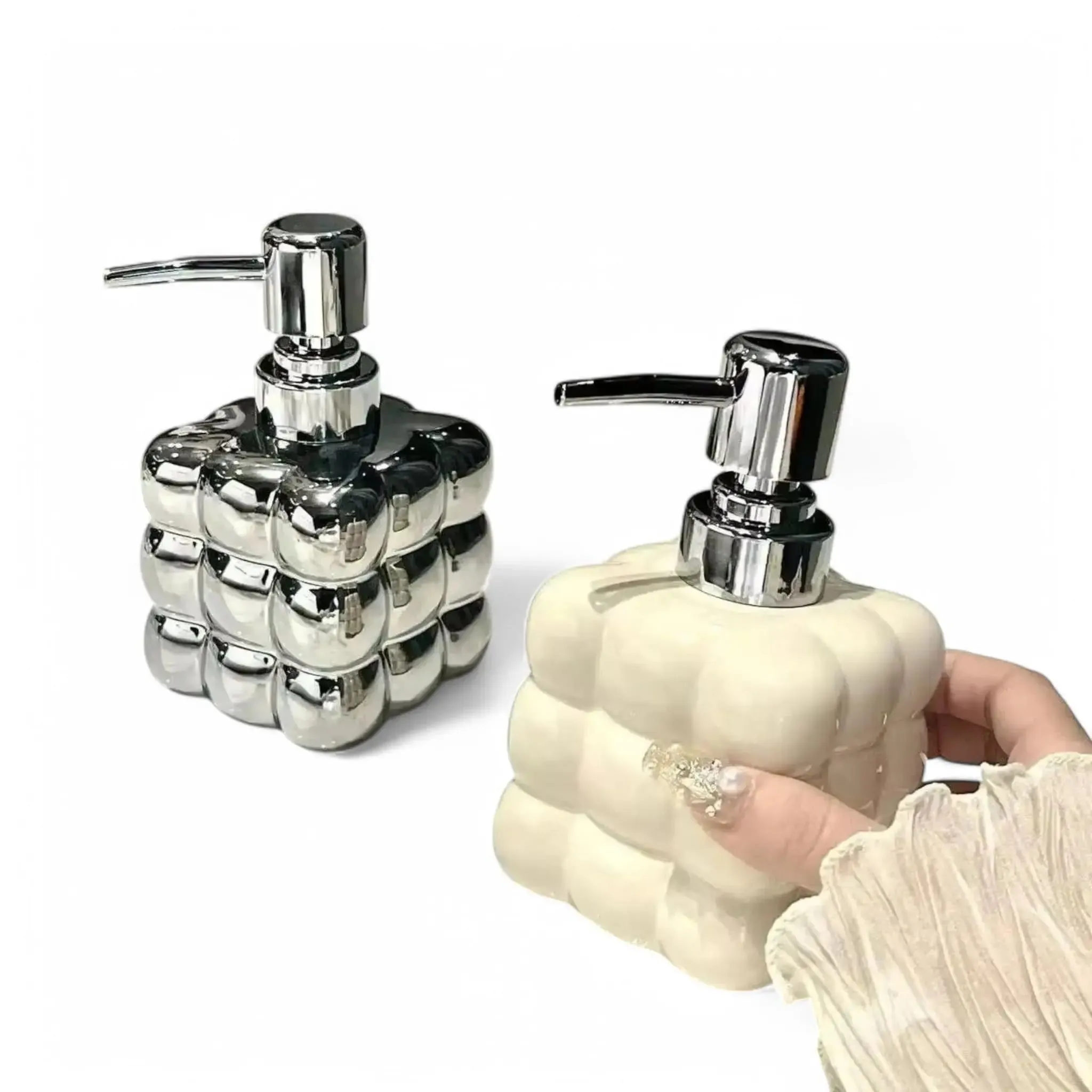 Ceramic Soap Dispenser 300ml – Modern Bathroom & Kitchen Bottle