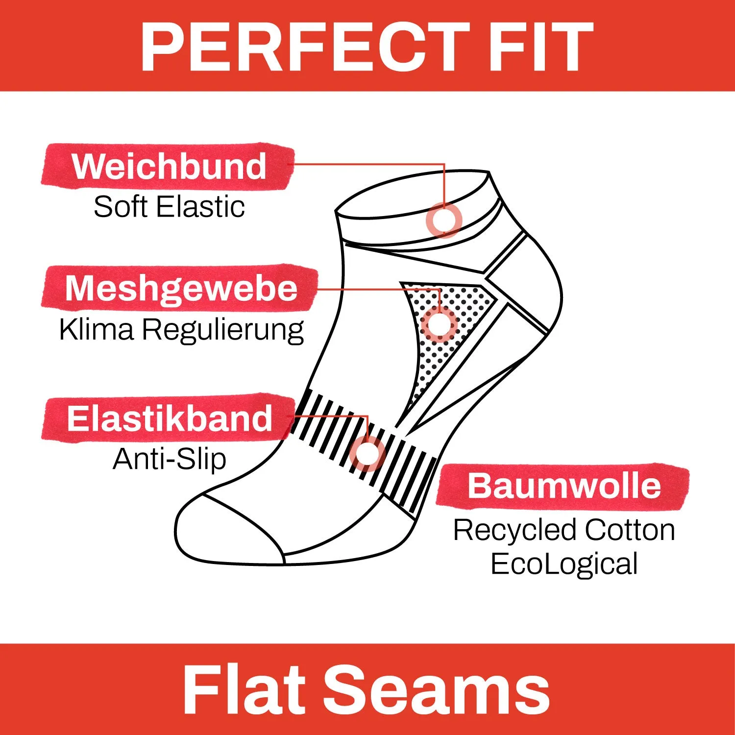 Chili Lifestyle Sneaker Socken COLOR AirGrip 12 Paar Baumwolle Weichbund