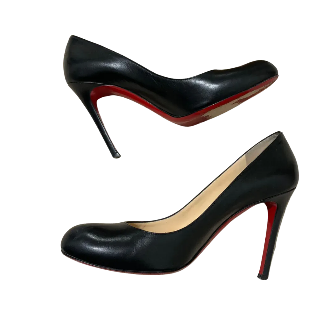 Christian Louboutin 100 Pumps Patent Leather Stiletto Heels
