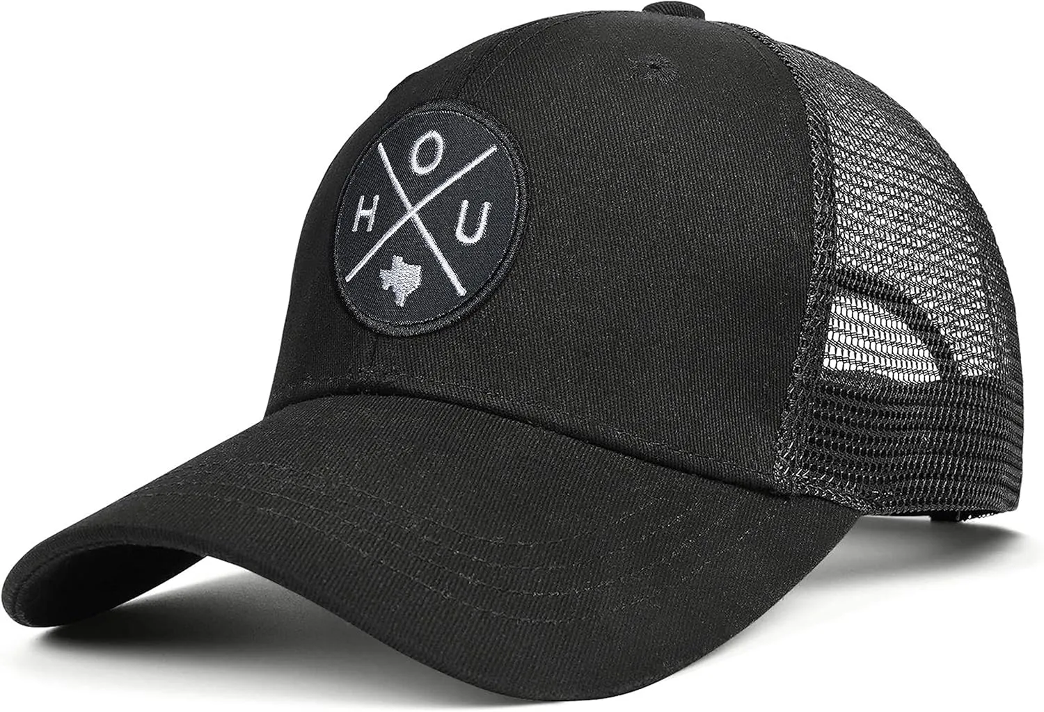 City Flat Brim Snapback Trucker Hat Mesh Hip Hop Flat Bill hat for Men & Women Unite State Adjustable Baseball Cap