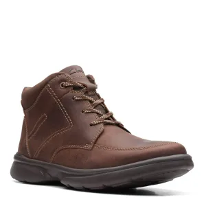 Clarks Men's Bradley Mid Oxford Boot, Brown Tumbled Leather, 11
