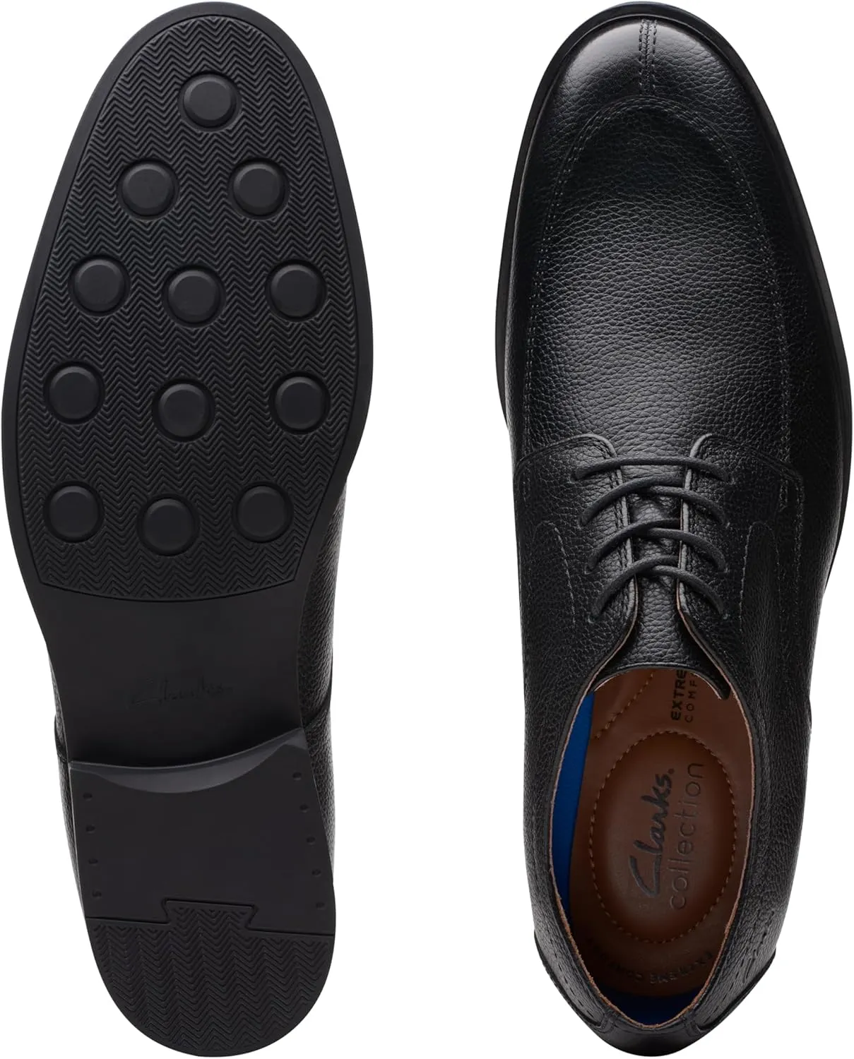 Clarks Mens Lace Up Leather Oxfords