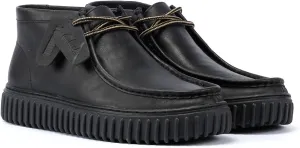Clarks Torhill Men's Hi Oxford Boot, Black leather, 11 US
