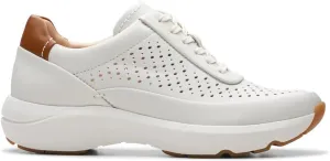 Clarks Women's Tivoli Grace Sneakers, Off White Leather, 9.5
