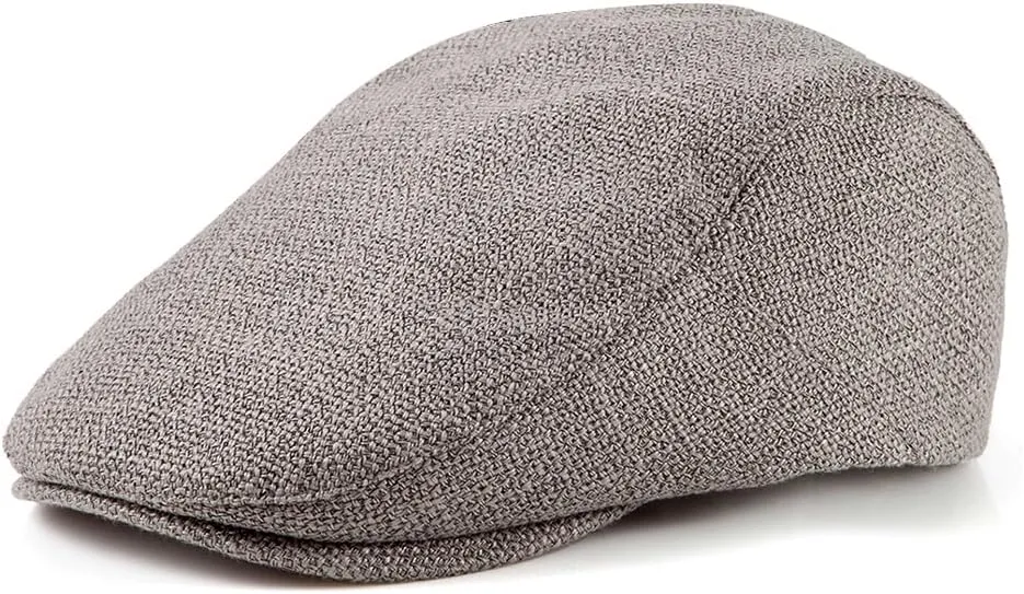 Classic Solid Flat Cap Newsboy Hats for Men Cabbie Driving Scally Adjustable