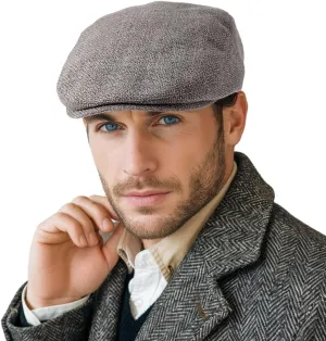 Classic Solid Flat Cap Newsboy Hats for Men Cabbie Driving Scally Adjustable