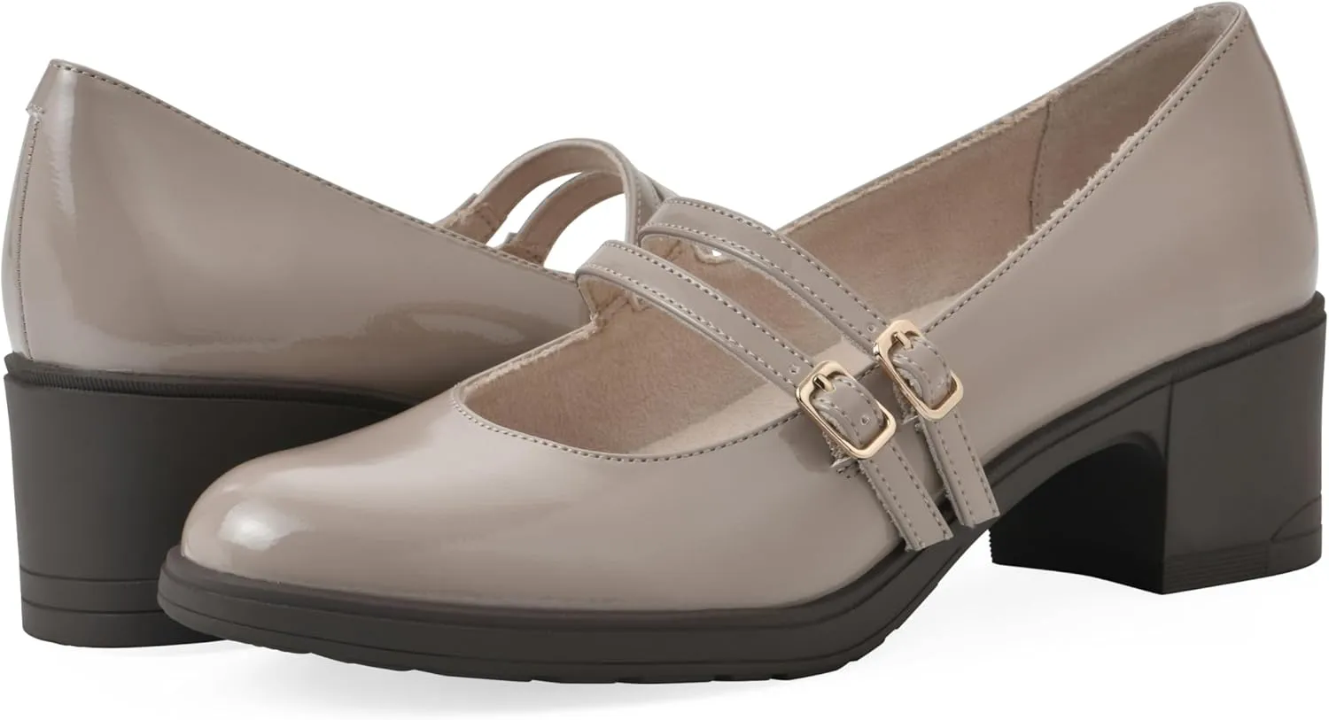 CLIFFS BY WHITE MOUNTAIN Women's Hunta Cushioned Double-Strap Mary Jane Pump