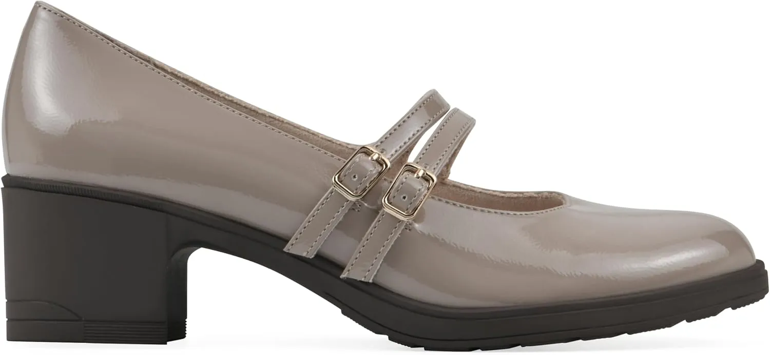 CLIFFS BY WHITE MOUNTAIN Women's Hunta Cushioned Double-Strap Mary Jane Pump