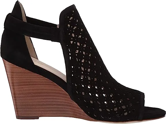 Cole Haan Women's Edie Wedge Bootie (85MM) Fashion Boot, Black Suede, 10 B US