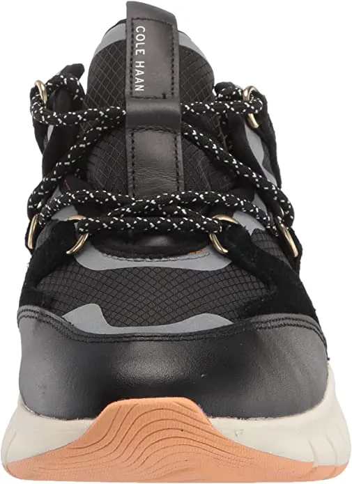 Cole Haan womens Zerogrand Flex Lace Up Sneaker, Black Suede/ Black London Snake/ Pumpkin/ Ivory, 7.5 US