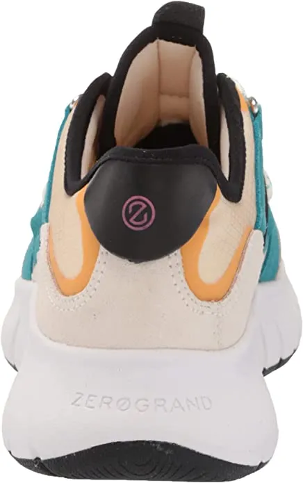 Cole Haan womens Zerogrand Flex Lace Up Sneaker, Whitecap Grey Suede/ Deep Lake/ Cement Mesh/ Golden Rod Ivory, 10 US