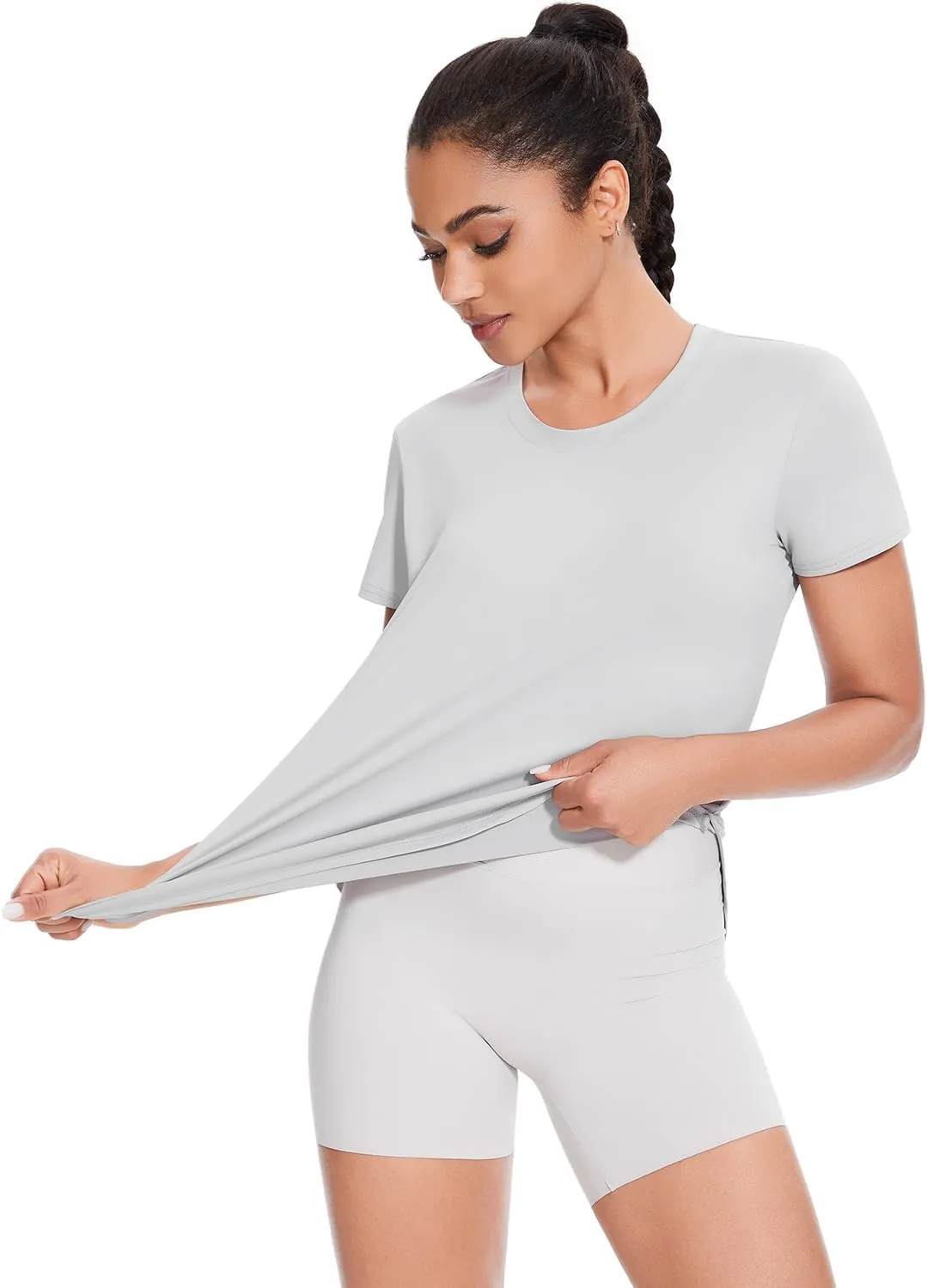 Cosy Pyro 4-Pack Workout Tops for Women UPF 50  Yoga Shirts Short Sleeve Athletic T-Shirts Quick Dry Running Gym Tee