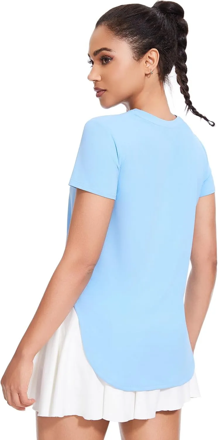 Cosy Pyro 4-Pack Workout Tops for Women UPF 50  Yoga Shirts Short Sleeve Athletic T-Shirts Quick Dry Running Gym Tee