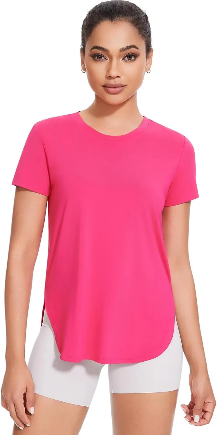 Cosy Pyro 4-Pack Workout Tops for Women UPF 50  Yoga Shirts Short Sleeve Athletic T-Shirts Quick Dry Running Gym Tee
