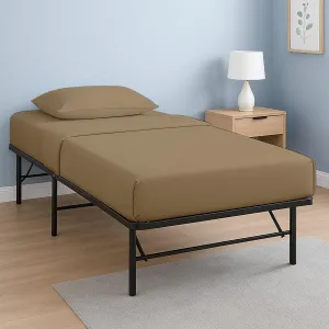 Cottington Lane 4 Piece Cot Sheets 30x75 Set, Premium Egyptian Cotton Sheets, Perfect for Narrow Twin, Camp Bunk, Army Cots, Trifold Mattress, Camping Cot, Guest Bed Replacement, Taupe