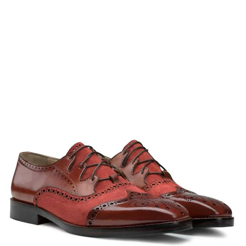 Criss Cross Leather Oxford Shoes