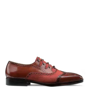 Criss Cross Leather Oxford Shoes
