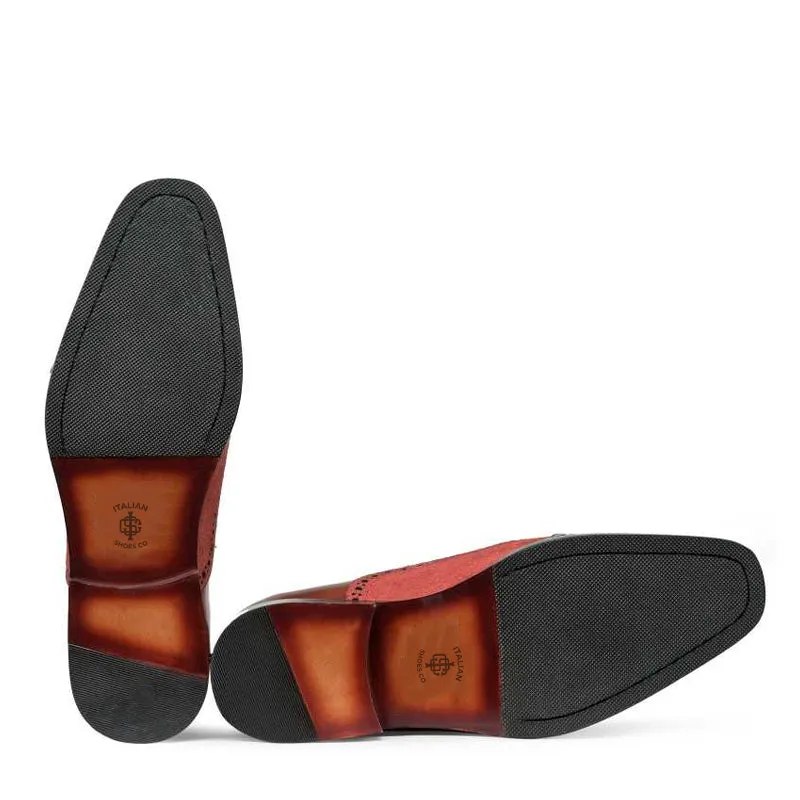 Criss Cross Leather Oxford Shoes
