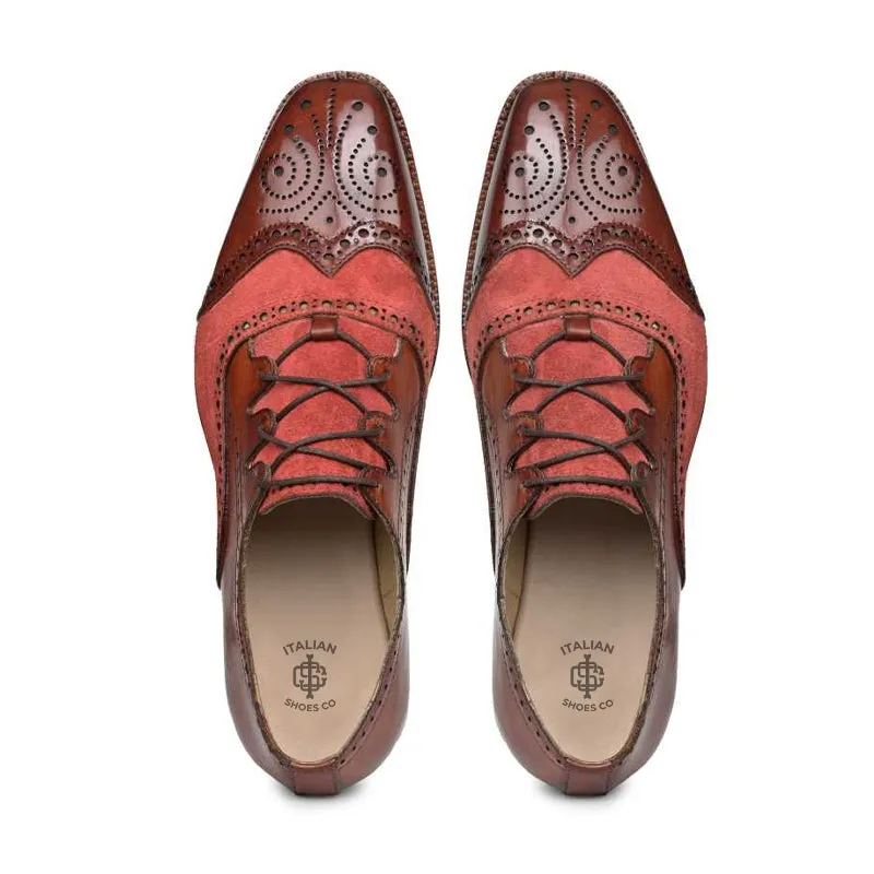Criss Cross Leather Oxford Shoes