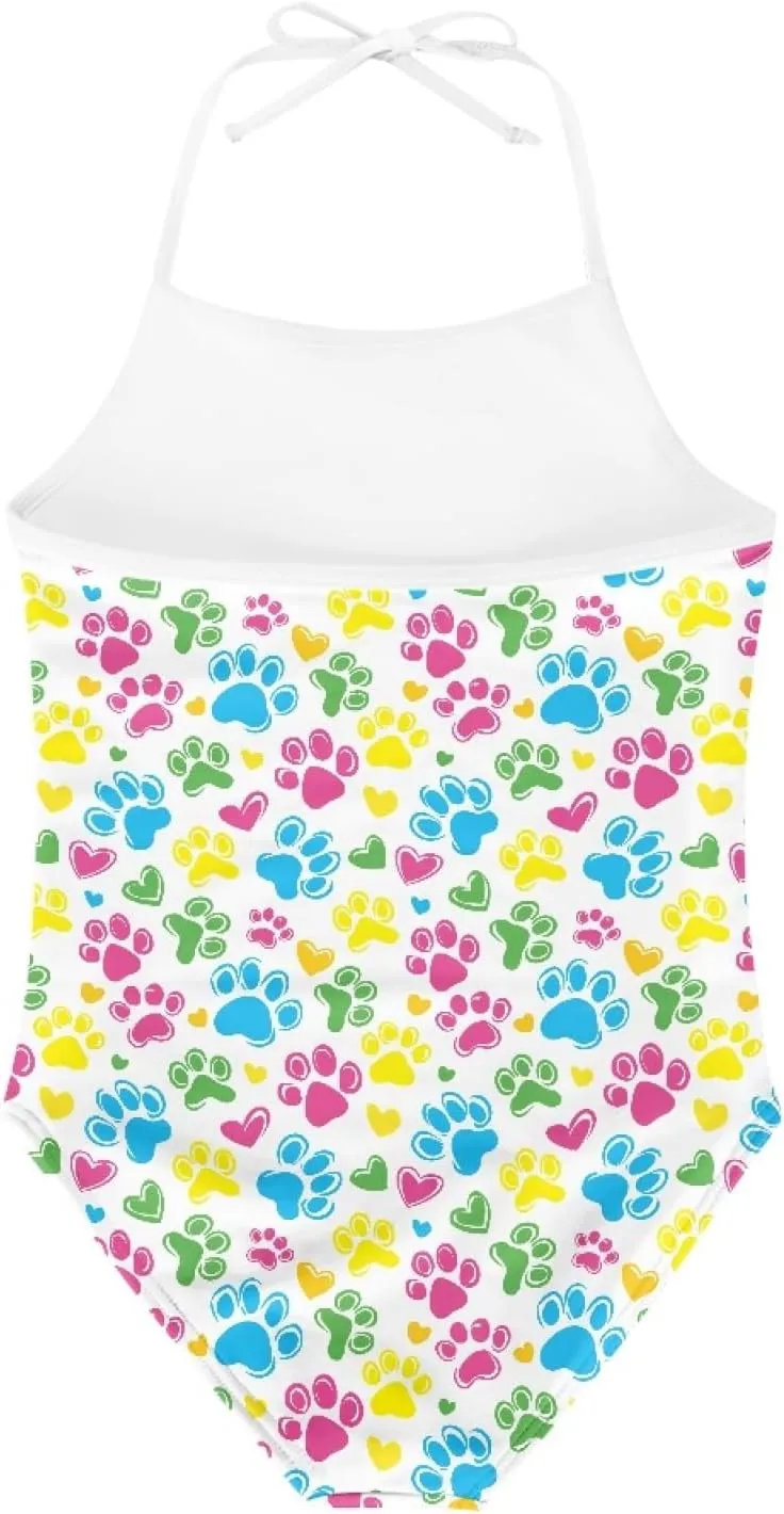 Cumagical Girls One Piece Swimwear UPF 50  Sun Protection Quick Dry Fabric for Pool Party Beach Fun