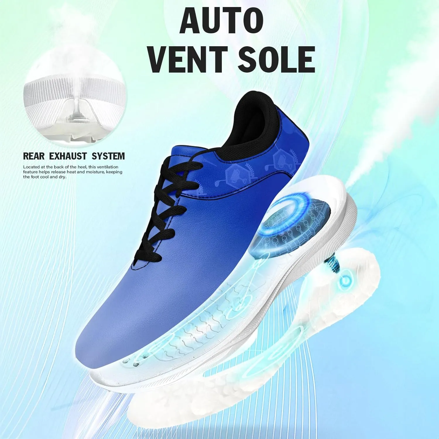 Custom Golf Shoes for Teams Clubs Unisex Personalized Name Words Logo Image Air Cushion Breathable Golf Sneaker for Men Women