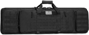 CVLIFE 36" 42" 46" Soft Rifle Case Tactical Double Long Gun Bag,with Lockable Zipper and Backpack Strap,Rifle Backpack Rifle Bag Gun Case for Outdoor Hunting Shooting Range