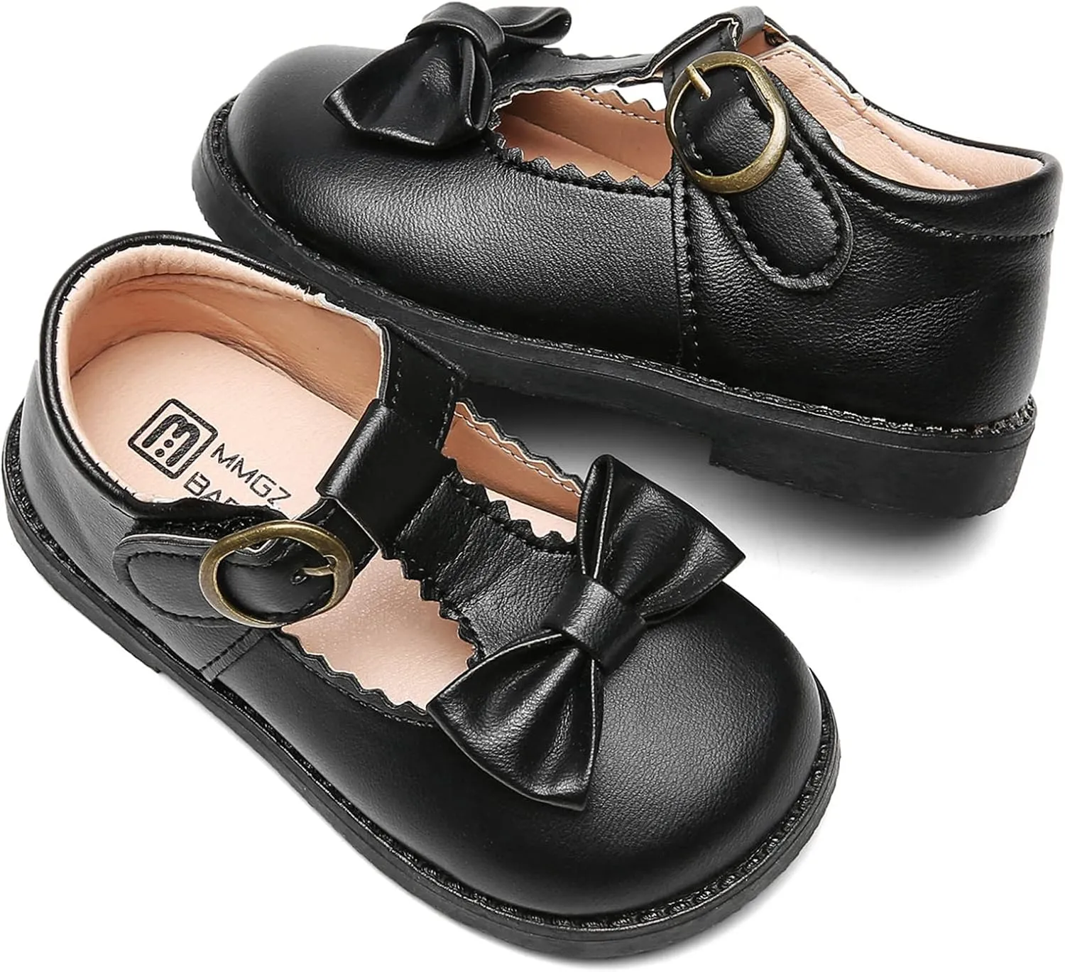 DADAWEN Girl's T-Strap School Uniform Dress Shoe Mary Jane Princess Flat